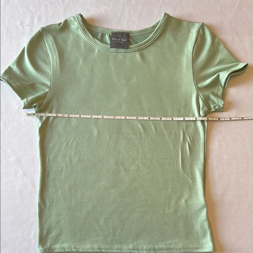 Olivia Rae Sage Green T-Shirt, Size S - Picture 3 of 7